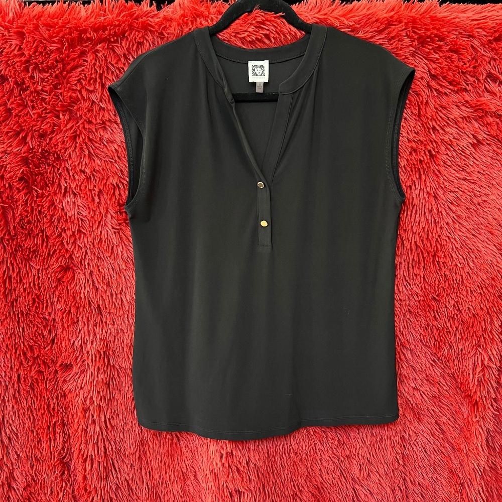 Anne Klein Women's black sleeveless top